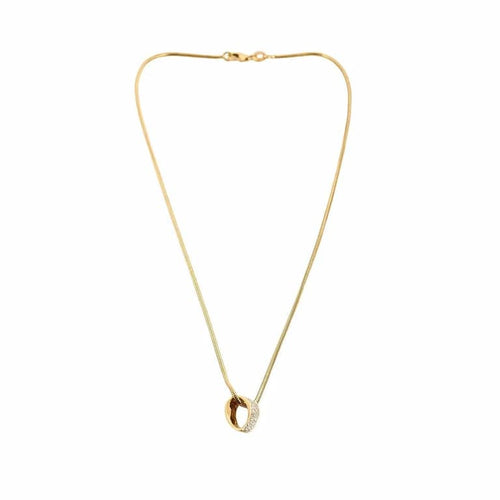 Collier Collier en deux ors 18 carats serti de 17 diamants 58 Facettes LP1120/16