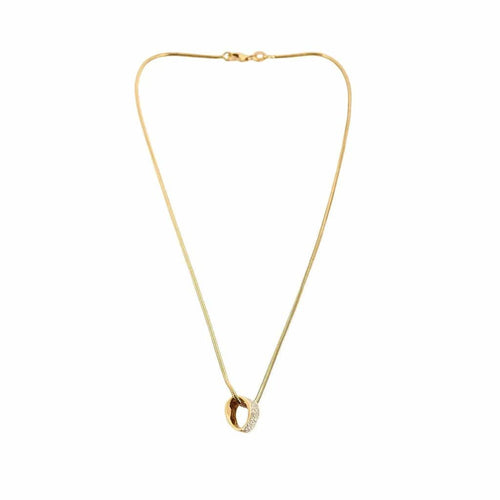 Collier Collier en deux ors 18 carats serti de 17 diamants 58 Facettes LP1120/16