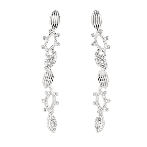Boucles d'oreilles Boucles d’oreilles pendantes en or blanc 750 et diamants 58 Facettes LP1062/16