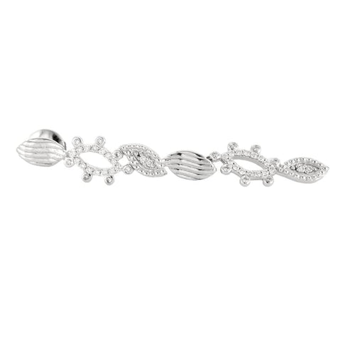 Boucles d'oreilles Boucles d’oreilles pendantes en or blanc 750 et diamants 58 Facettes LP1062/16