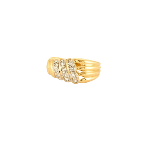 Boucles d'oreilles Boucles d'oreilles coquillage en or jaune 750 serties de diamants 58 Facettes LP1070/16