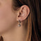 Boucles d'oreilles Paire de Dormeuse en or jaune et or gris, diamants taillés en rose 58 Facettes MON1230-1