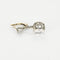 Boucles d'oreilles Paire de Dormeuse en or jaune et or gris, diamants taillés en rose 58 Facettes MON1230-1