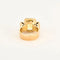 Bague 53 Bague tank en or jaune et blanc 18 carats, saphir jaune et diamants 58 Facettes LP1045/12