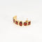 Bague 49 MMA - Parure bague et boucles d’oreilles en or jaune et grenats 58 Facettes LP986-LP987/15