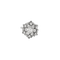 Bague 54 Bague fleur en or blanc 750 et diamants 58 Facettes LP1057/13