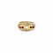 Bague 50 Bague Tank chevalière en or jaune 18K avec diamants et rubis 58 Facettes LP1126/12