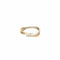 Bague 54.5 Bague Union - Alliance en or jaune et blanc 18 carats et diamants 58 Facettes LP1037/12