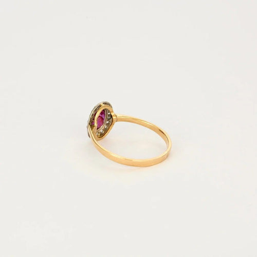 Bague 56 Bague - rubis et diamants en or jaune et blanc 58 Facettes LP1111/13