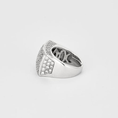 Bague 50 Bague Tank en or blanc 750 sertie de diamants 58 Facettes LP1075/13