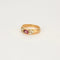 Bague 52 Bague jonc en or jaune 750 avec saphir rose et diamants 58 Facettes LP1109/13