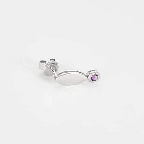 Boucles d'oreilles Boucles d’oreilles en or blanc 750 et améthyste 58 Facettes LP1308/15