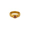 Bague 58 Ωζα - Bague jonc martelé en or jaune brun 750 sertie d’une spinelle rose 58 Facettes LP1182