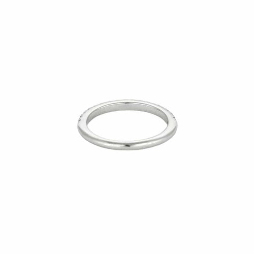 Bague 53 Alliance - Bague jonc semi-rond en or blanc et diamants 58 Facettes LP554/13