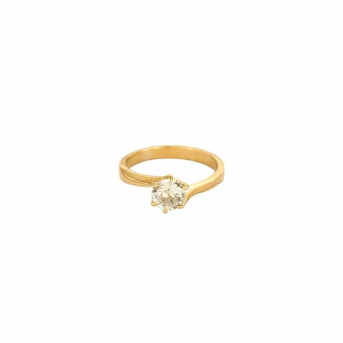 Bague 51 Solitaire - Bague en or jaune 750 et diamant 0,84 ct 58 Facettes LP1331/11