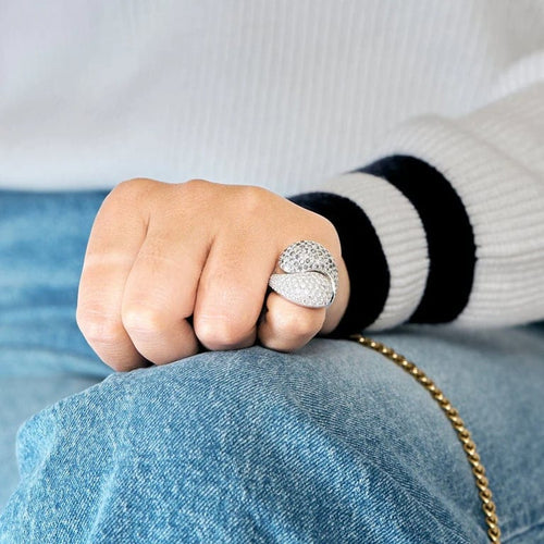 Bague 50 Cartier Yin et Yang - Bague en or blanc 18 carats et diamants 58 Facettes LP1316/BET