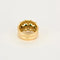 Bague 53 KOKIS - Bague bandeau en or jaune, diamants et émeraudes 58 Facettes LP1185