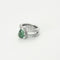 Bague 47 Esmeralda - Bague en or blanc 750, diamants et émeraude 58 Facettes LP1161