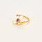 Bague 53 Bague Toi et Moi en or jaune et blanc avec saphir rose et perles 58 Facettes LP1155