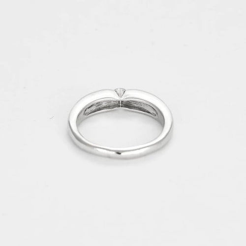 Bague 58.5 Alliance en or blanc 585/1000 et diamants 58 Facettes LP1146