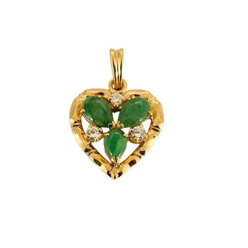 Pendentif Pendentif cœur en or jaune 18K avec diamants 58 Facettes LP1283/17