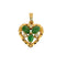 Pendentif Pendentif cœur en or jaune 18K avec diamants 58 Facettes LP1283/17