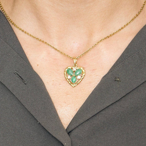 Pendentif Pendentif cœur en or jaune 18K avec diamants 58 Facettes LP1283/17