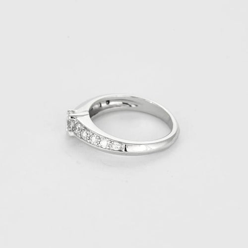 Bague 51.5 Solitaire - Bague en or blanc 750 et diamants taille brillant 58 Facettes LP1230/11