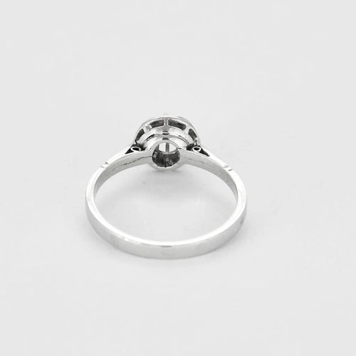 Bague 55.5 Solitaire - Bague en or blanc 18 carats avec diamant 58 Facettes LP1346/11