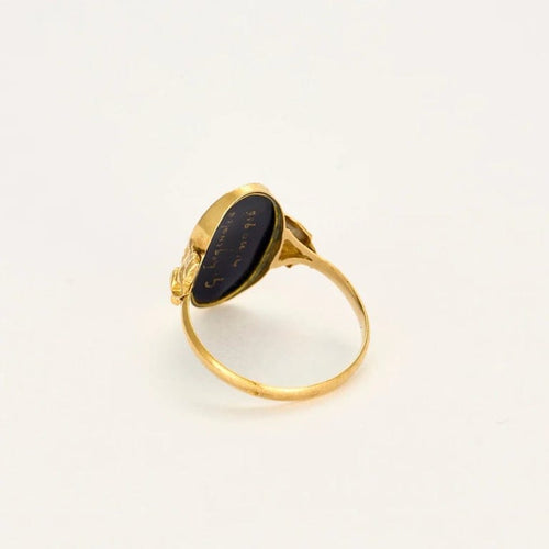 Bague 61 Bague jonc en or jaune 750 et émaux de Limoges 58 Facettes LP1273/BET