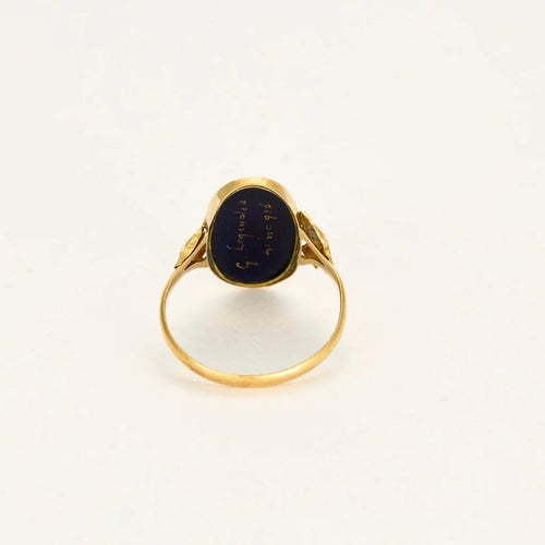 Bague 61 Bague jonc en or jaune 750 et émaux de Limoges 58 Facettes LP1273/BET