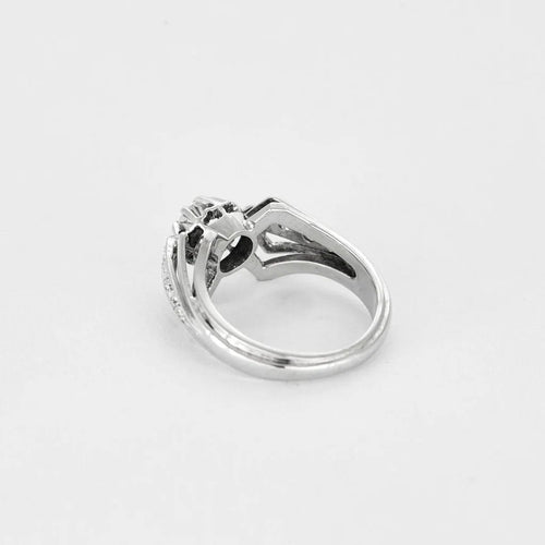 Bague 48 Solitaire - Bague tank en platine et diamants 58 Facettes LP1232/12