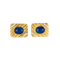 Boucles d'oreilles Boucles d'oreilles en or jaune, lapis-lazuli et diamants 58 Facettes LP1134