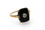 Bague 55 Bague Art déco en or jaune 14 carats, onyx et diamant 58 Facettes 11843