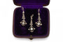 Boucles d'oreilles Parure ancienne - Boucles d'oreilles et pendentif en or jaune et diamants 58 Facettes 9568A