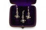 Boucles d'oreilles Parure ancienne - Boucles d'oreilles et pendentif en or jaune et diamants 58 Facettes 9568A