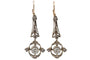 Boucles d'oreilles Parure ancienne - Boucles d'oreilles et pendentif en or jaune et diamants 58 Facettes 9568A