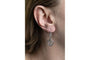 Boucles d'oreilles Boucles d'oreilles Art nouveau pendantes en or blanc 14 carats et diamants 58 Facettes 9850