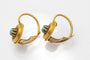 Boucles d'oreilles Boucles d'oreilles en or jaune 14 carats avec turquoises 58 Facettes 11243