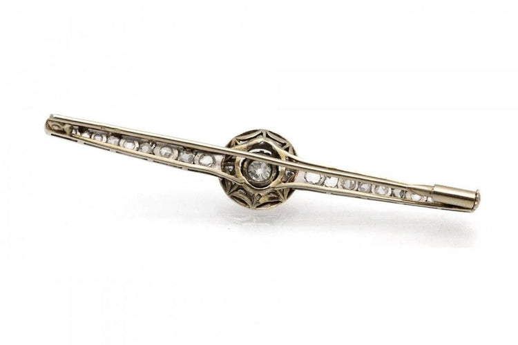 Broche Broche ancienne en or 18 carats et diamants, début XXe siècle 58 Facettes 9856