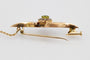 Broche Broche ancienne en or jaune avec olivine et diamants 58 Facettes 10280