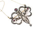 Collier Collier Art nouveau avec diamants et rubis synthétiques en or 14 carats 58 Facettes 10234