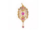 Pendentif Pendentif ancien en or jaune avec rubis et perles 58 Facettes 9115