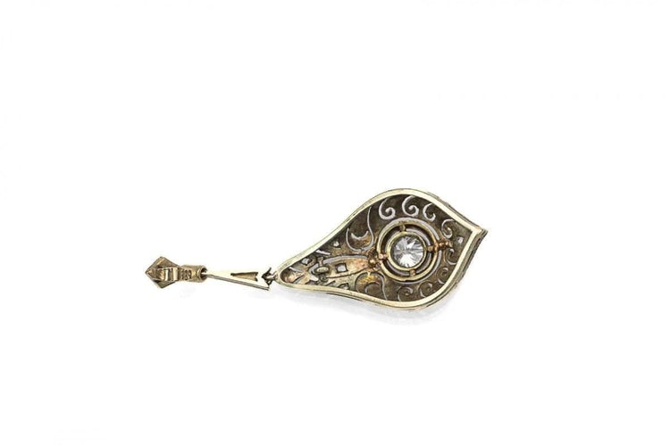 Pendentif Art déco - Pendentif en or jaune, platine et diamants 58 Facettes 11032