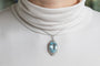 Pendentif Art déco - Pendentif en platine et or blanc 14 carats, aigue-marine et diamants 58 Facettes 11467