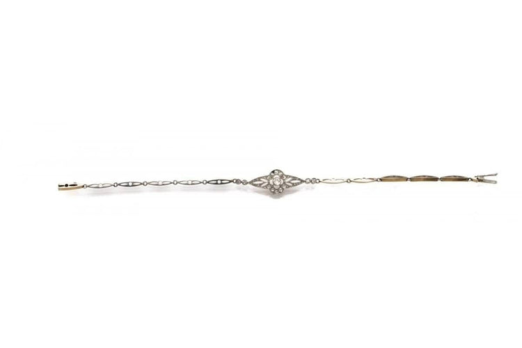Bracelet Bracelet début XXe en or jaune, platine et diamants 58 Facettes 10584