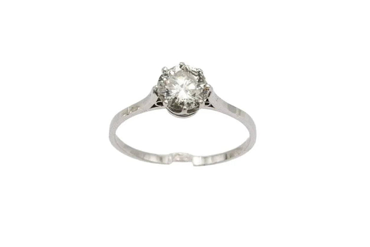 Bague 60 Bague ancienne en platine avec diamant taille ancienne 58 Facettes 9631