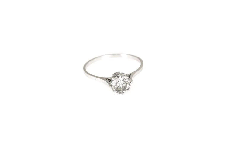 Bague 60 Bague ancienne en platine avec diamant taille ancienne 58 Facettes 9631