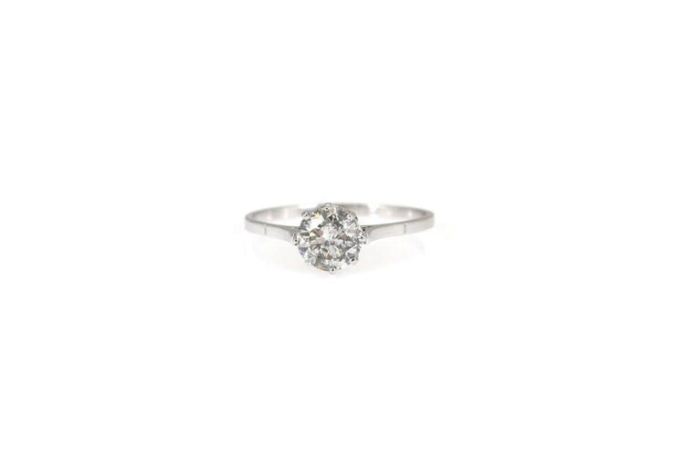 Bague 60 Bague ancienne en platine avec diamant taille ancienne 58 Facettes 9631