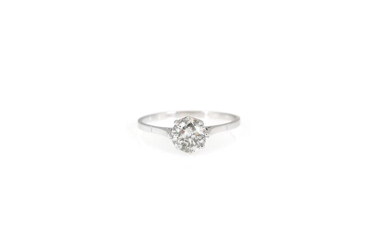 Bague 60 Bague ancienne en platine avec diamant taille ancienne 58 Facettes 9631